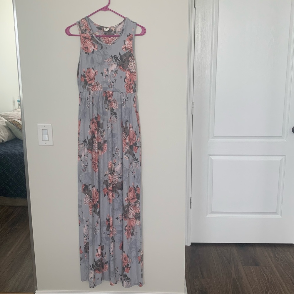 Pink blush maxi/maternity dress